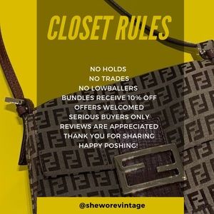 Welcome to my closet!